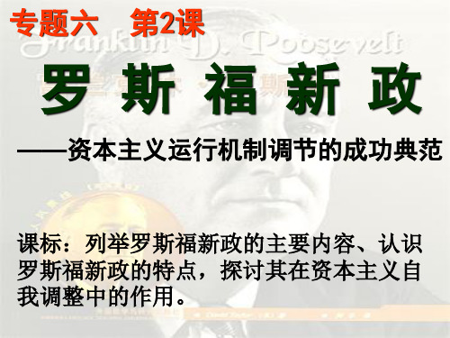 高中历史必修二《专题六罗斯福新政与当代资本主义二罗斯福新政》1072人民版PPT课件