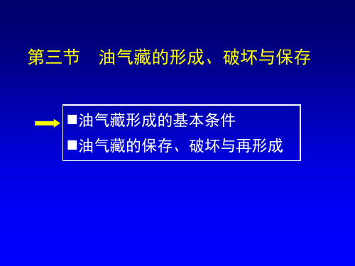 油气藏形成、保存与再形成