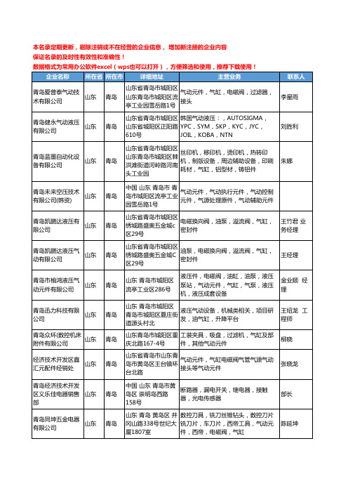 2020新版山东省青岛气缸工商企业公司名录名单黄页大全102家