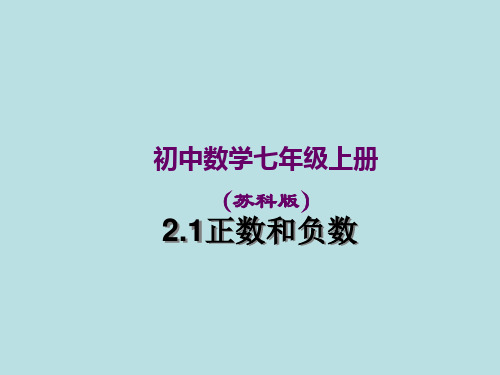 苏科版七年级上2.1正数和负数课件(共14张PPT)