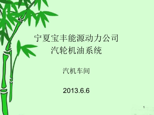 汽轮机油系统培训ppt课件