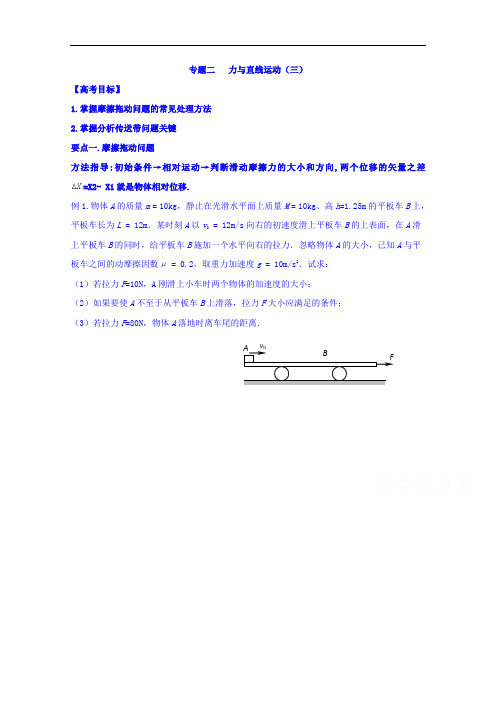 江苏省包场高级中学2017届高三物理讲义：专题二 力与