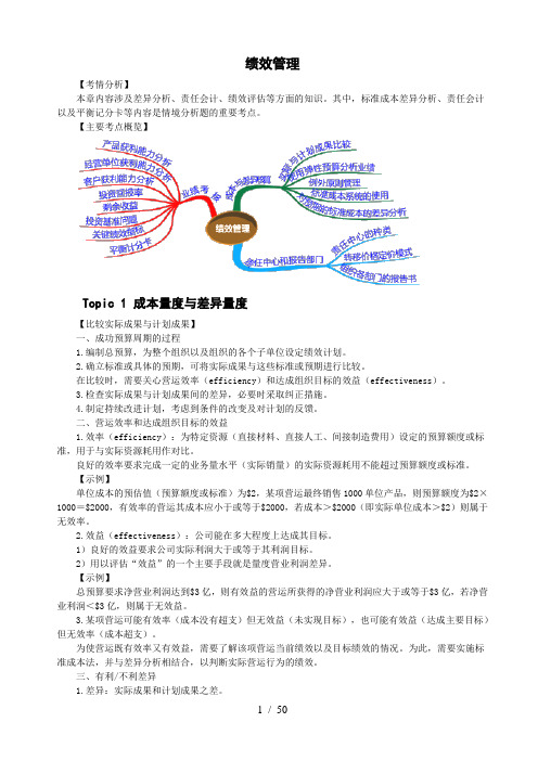 CMAP1-3绩效管理-讲义