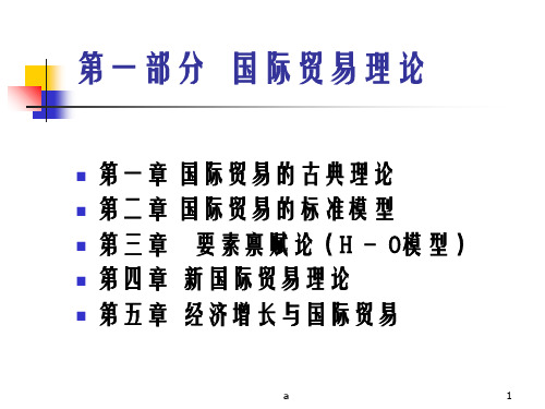 《国际贸易理论 》PPT课件