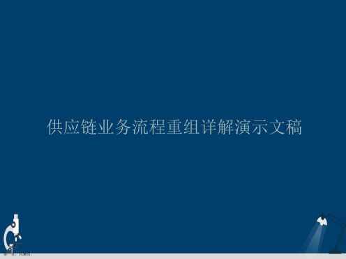 供应链业务流程重组详解演示文稿