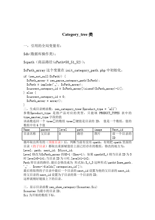 zen-cart目录树(category_tree)类详解