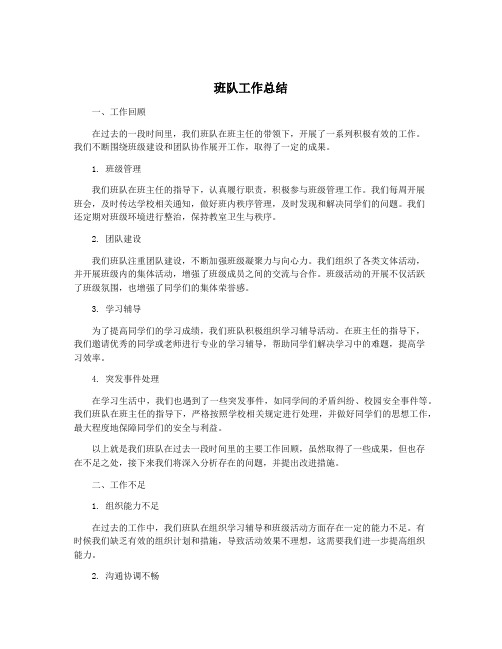 班队工作总结