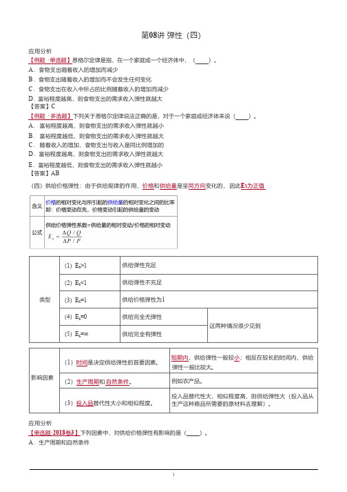 经济专业技术资格考试经济师中级经济基础讲义-弹性(四)