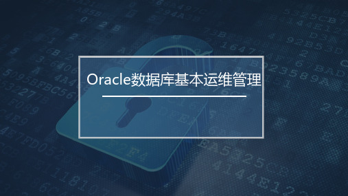 Oracle数据库基本运维管理