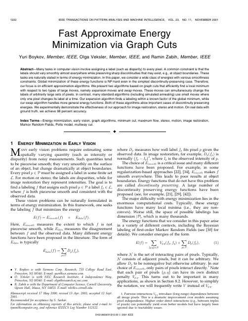 fast approximate energy minimization via graph cuts