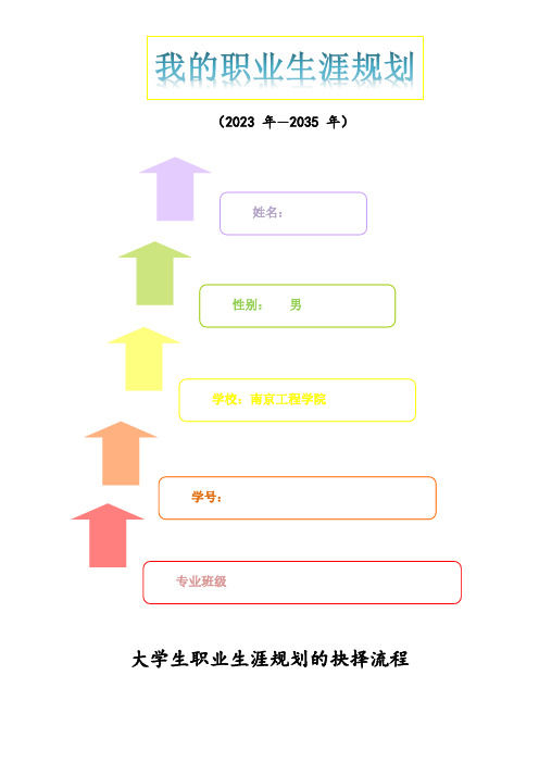 大学生职业规划作品(南京工程学院)