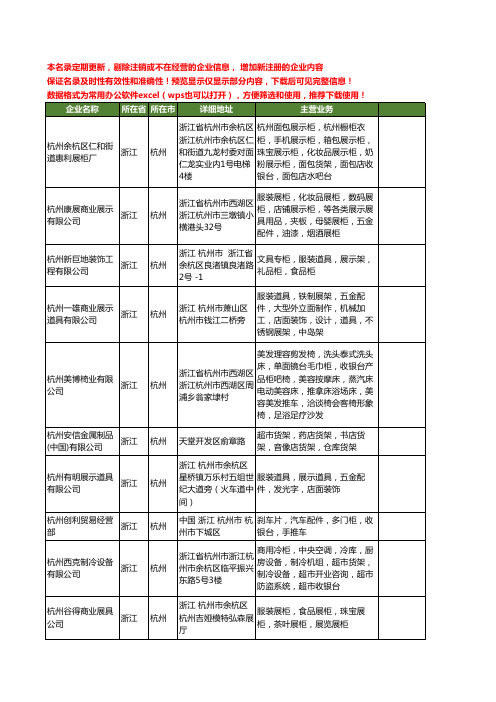 新版浙江省杭州收银台工商企业公司商家名录名单联系方式大全19家