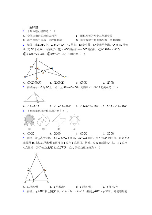 【鲁教版】八年级数学上期中试卷(附答案)(2)