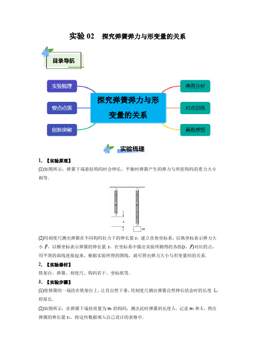 实验05 实验：探究弹簧弹力与形变量的关系-2024-2025学年学年高一物理物理教材实验大盘点