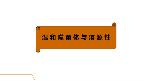 3.4 温和噬菌体与溶源性