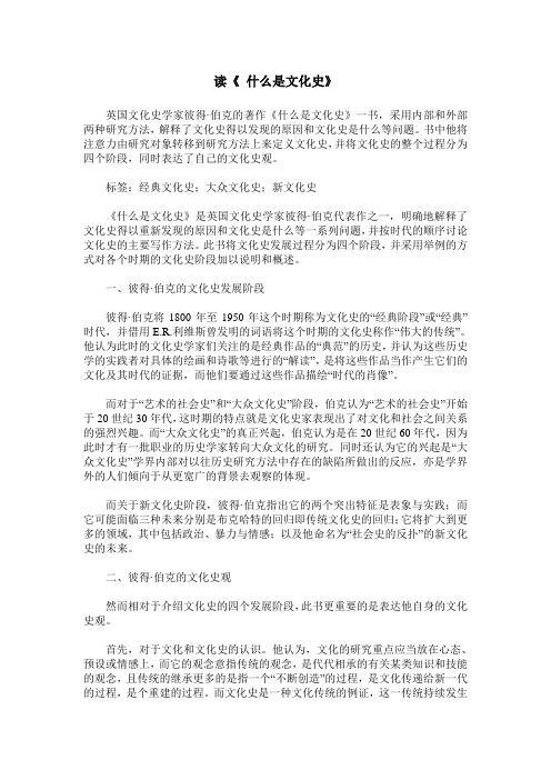 读《 什么是文化史》