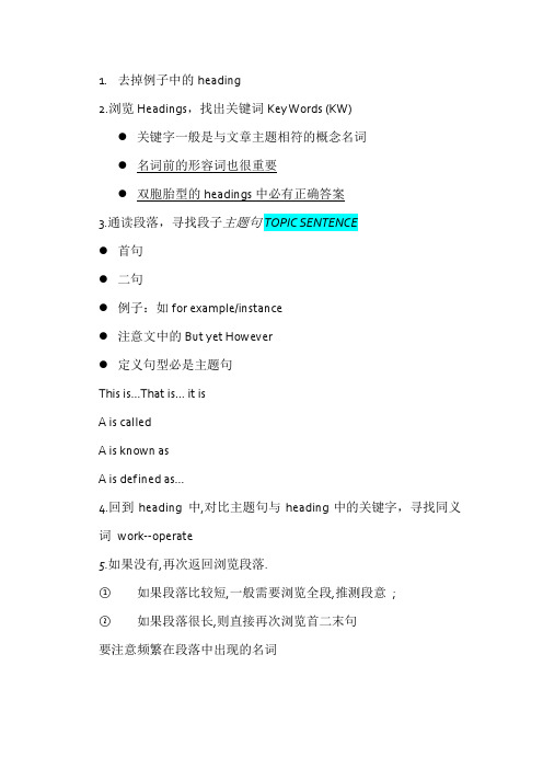 新东方笔记list of headings