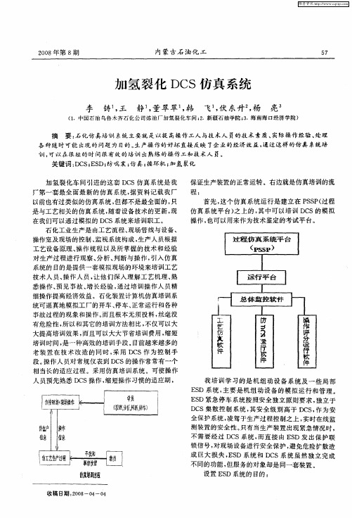 加氢裂化DCS仿真系统