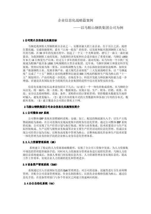 企业信息化战略篇案例