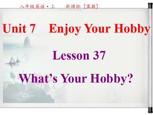 冀教版八年级英语上 Lesson 37 What's your hobby---教学课件共14张PPT