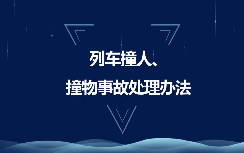 列车撞人撞物事故处理办法