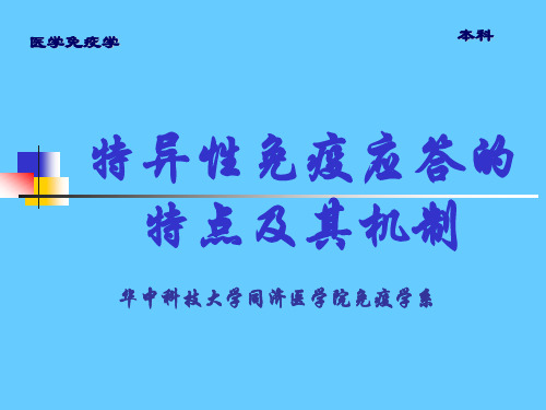 13.3特异性免疫应答的特点及其机制(ppt文档)