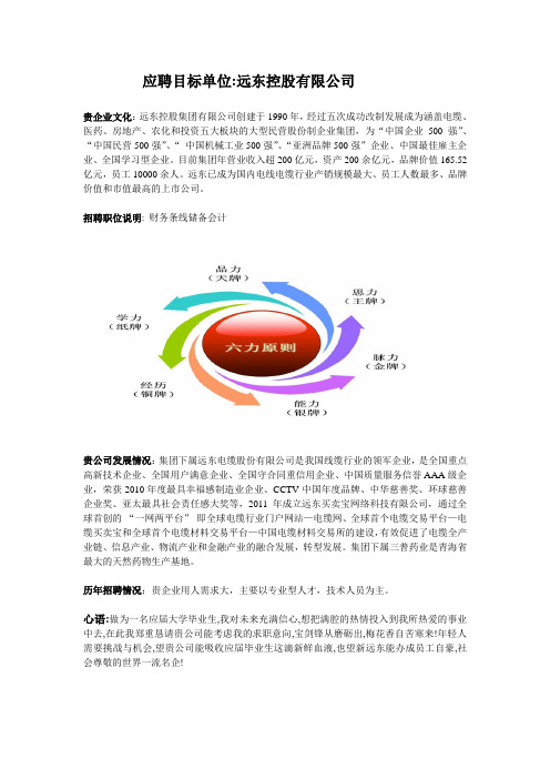 应聘目标单位