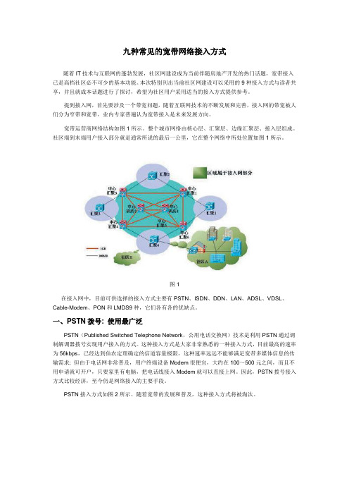 九种常见的宽带网络接入方式