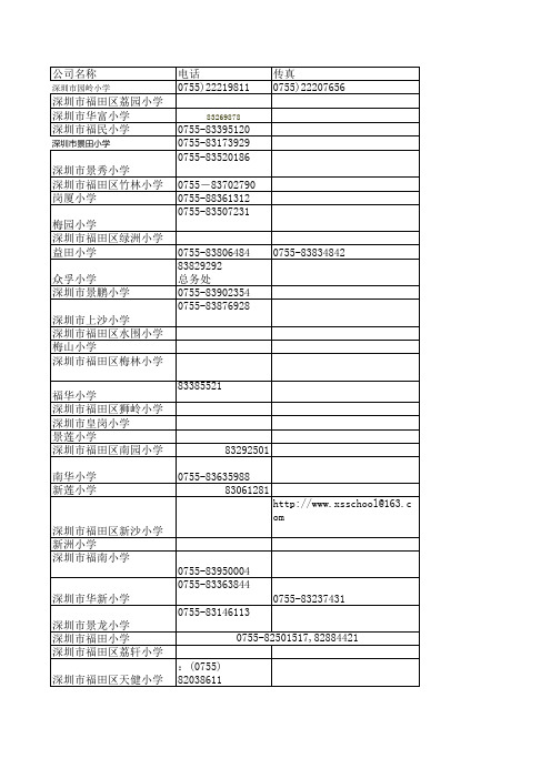 深圳学校联系方式