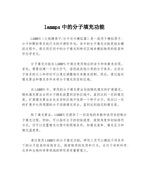 lammps中的分子填充功能