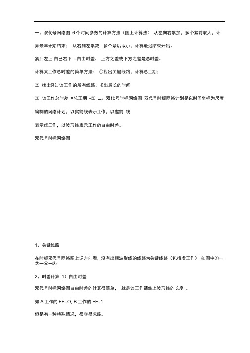 双代号网络图解析实例