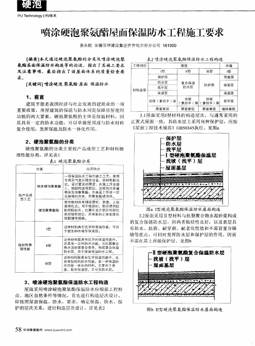 喷涂硬泡聚氨酯屋面保温防水工程施工要求