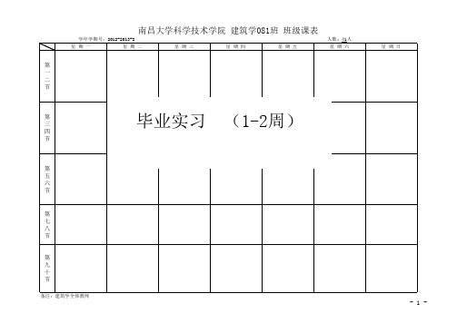 2012-2013学年第二学期理工学科部课表