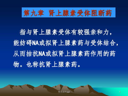 【学习课件】第九章肾上腺素受体阻断药