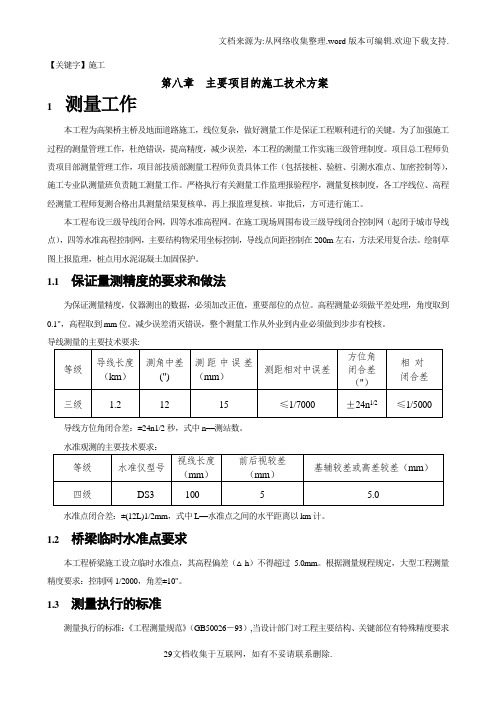 【施工】建筑施工组织设计方案大全主要工程项目的施工方案及重点难点部位施工方法