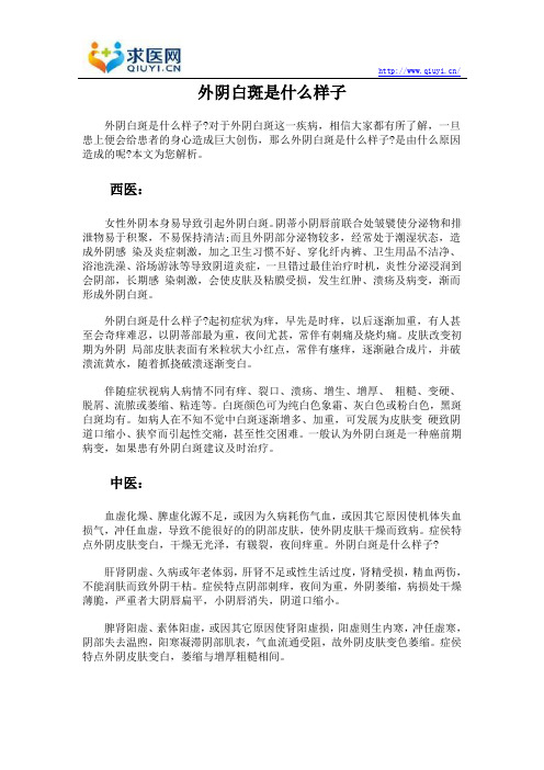 外阴白斑是什么样子