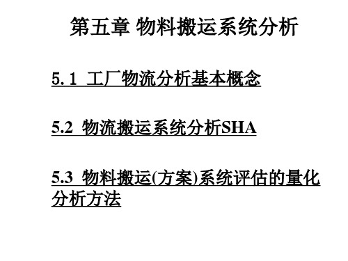 物流工程方庆琯第5章物料搬运系统分析-PPT精选文档