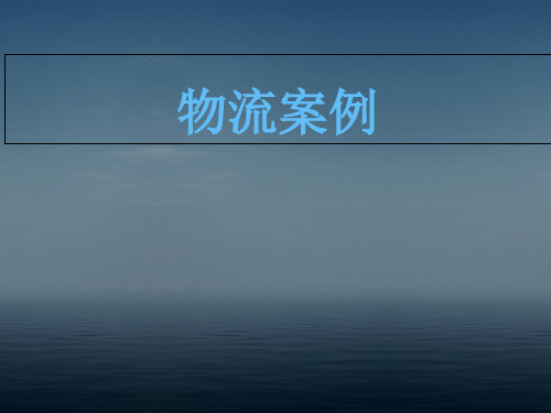 物流案例PPT(共 73张)