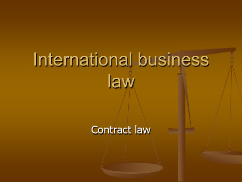 国际商法chapter 2 contract law