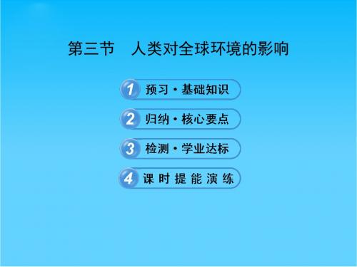 高中生物 7.3人类对全球环境的影响课件 新人教版必修3