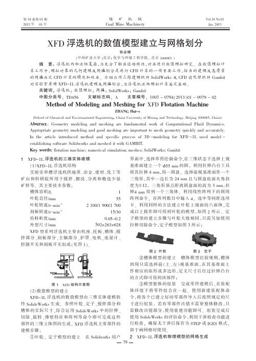 XFD浮选机的数值模型建立与网格划分张会娥