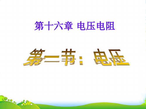 新人教版九年级物理全册16.1 电 压 课件(共26张PPT)