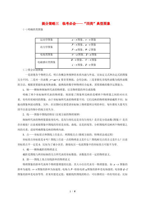 2019高考物理总复习 提分策略三 临考必会——“四类”典型图象学案