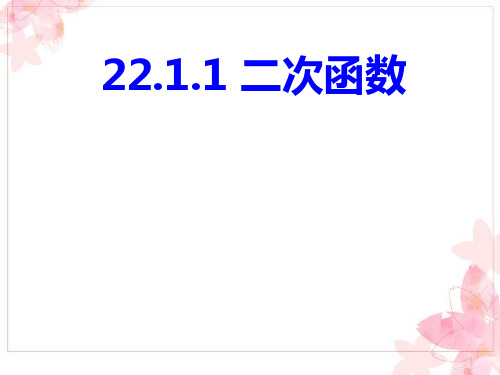 人教版数学九年级(上)二次函数课件(22张)-公开课