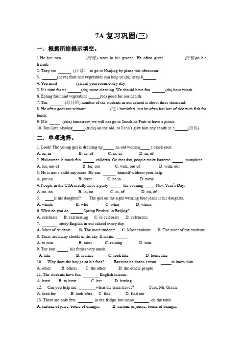 Grade7(3)教学文档