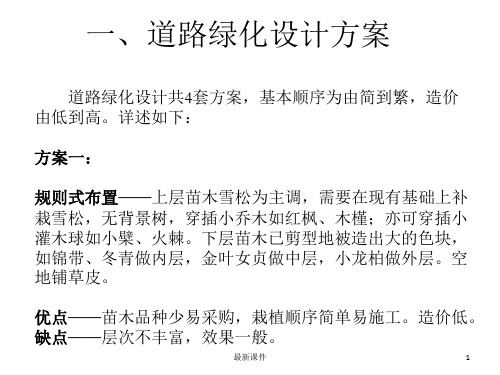 道路绿化设计ppt课件