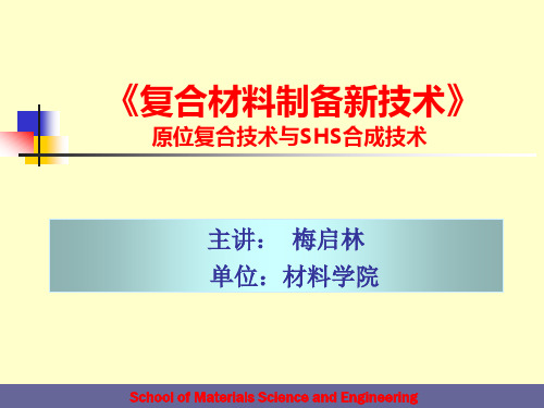 14原位复合技术与SHS合成技术