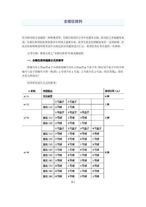 整理：全错位排列