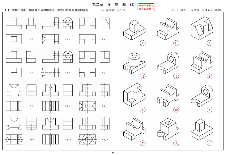 32工程制图6版答案-第2章 投影基础10