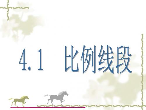数学:4.1《比例线段》课件4(浙教版九年级上)